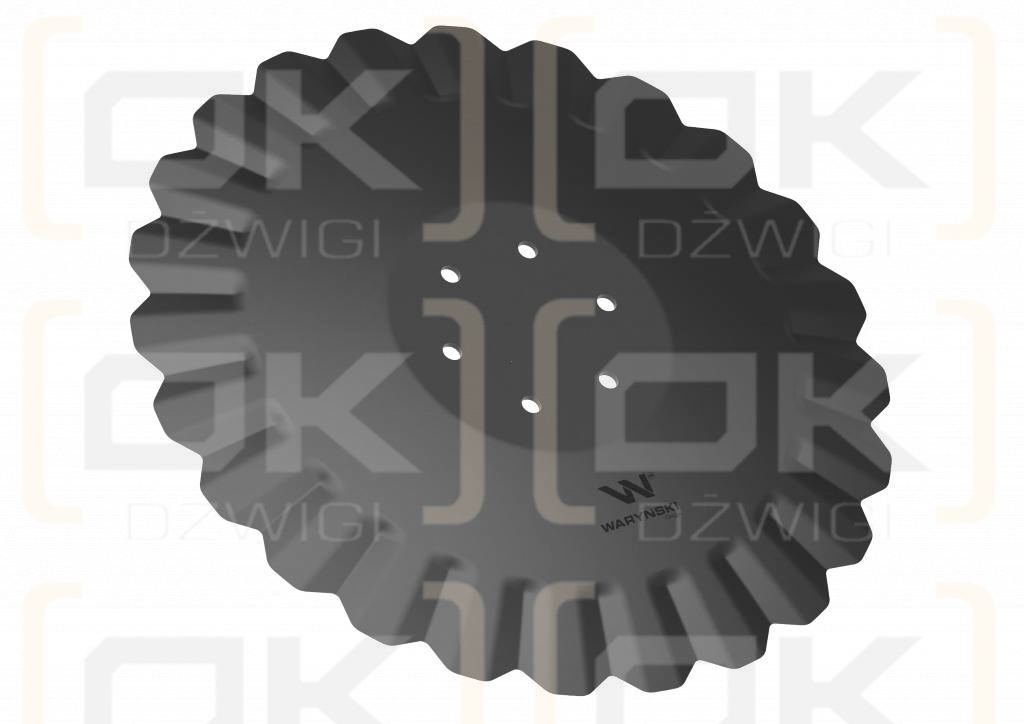Talerz, tłoczony fi 510 mocowanie 6/120 grubość 4,5 mm stal borowa, Waryński