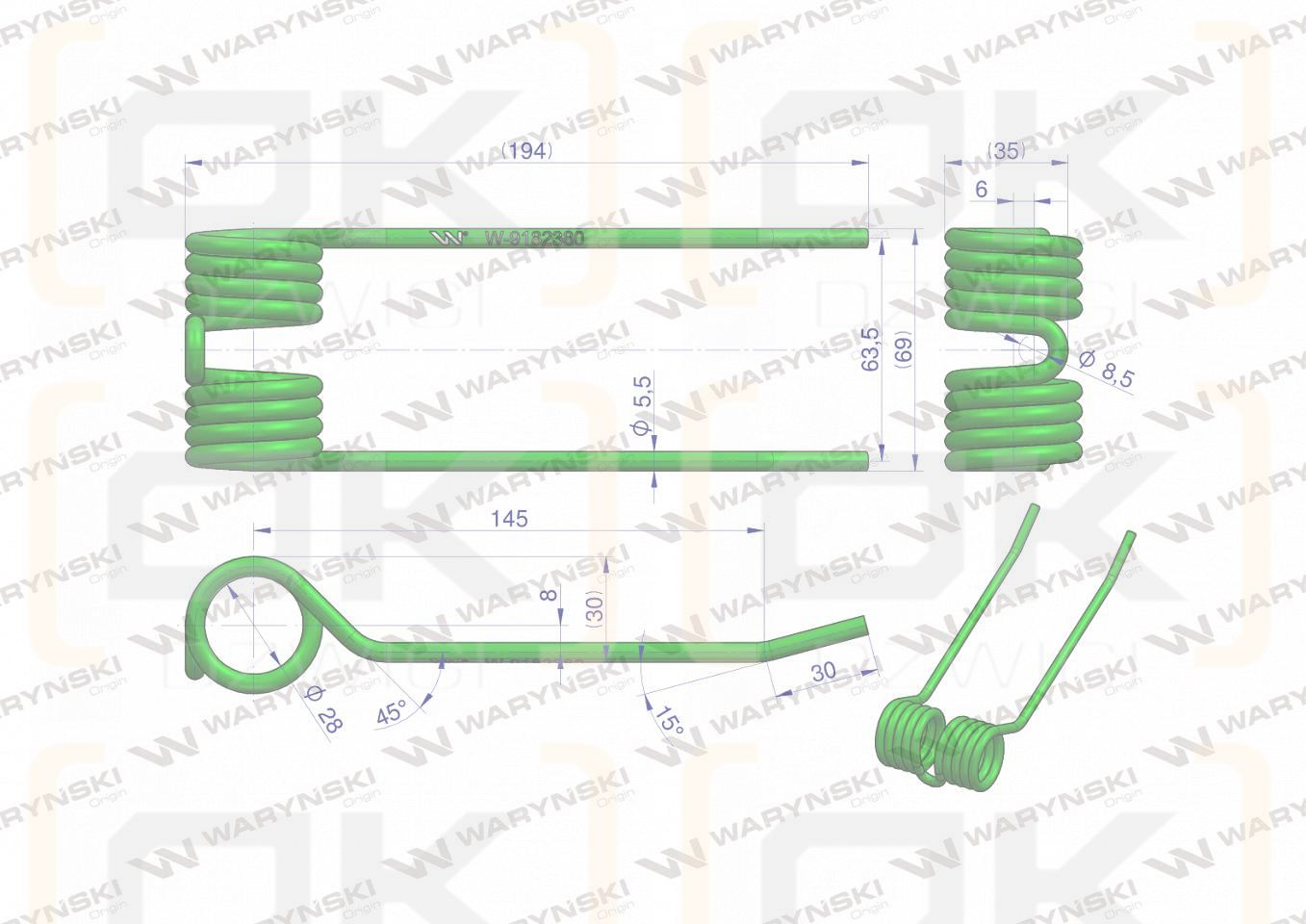 Palec podbieracza zastosowanie Claas 9182380 Waryński