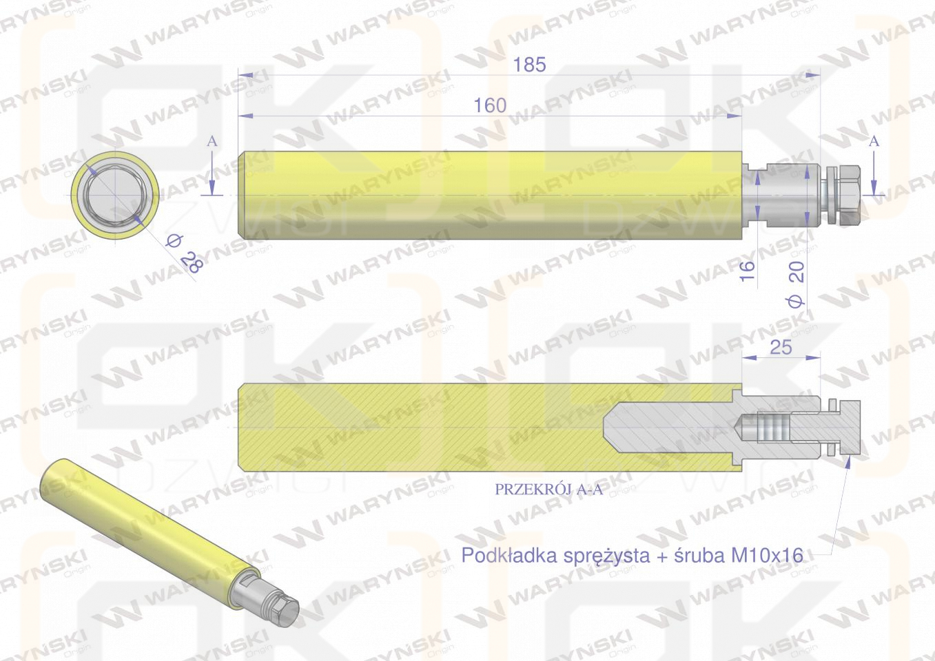Palec poliuretanowy zastosowanie 07601623 Grimme WARYŃSKI