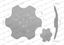 Talerz, skrajny lewy fi 510 mocowanie 4/98 grubość 4 mm stal borowa, Waryński