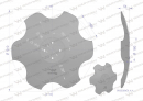 Talerz, skrajny prawy fi 510 mocowanie 4/98 grubość 4 mm stal borowa, Waryński