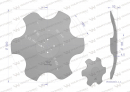 Talerz, skrajny prawy fi 560 mocowanie 4/98 grubość 4,5 mm stal borowa, Waryński