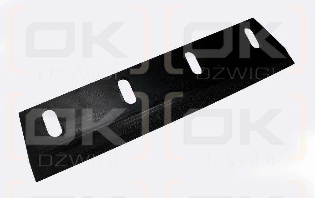 Nóż sieczkarni napawany lewy do trawy 380x90x8.5L otwory 4x35mm zastosowanie Claas Jaguar 9846700 WARYŃSKI