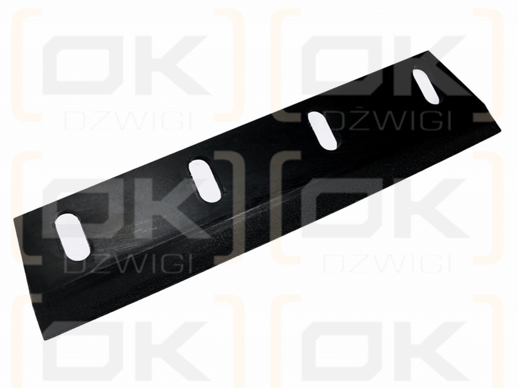 Nóż sieczkarni napawany lewy do trawy 380x90x8.5L otwory 4x35mm zastosowanie Claas Jaguar 9846700 WARYŃSKI