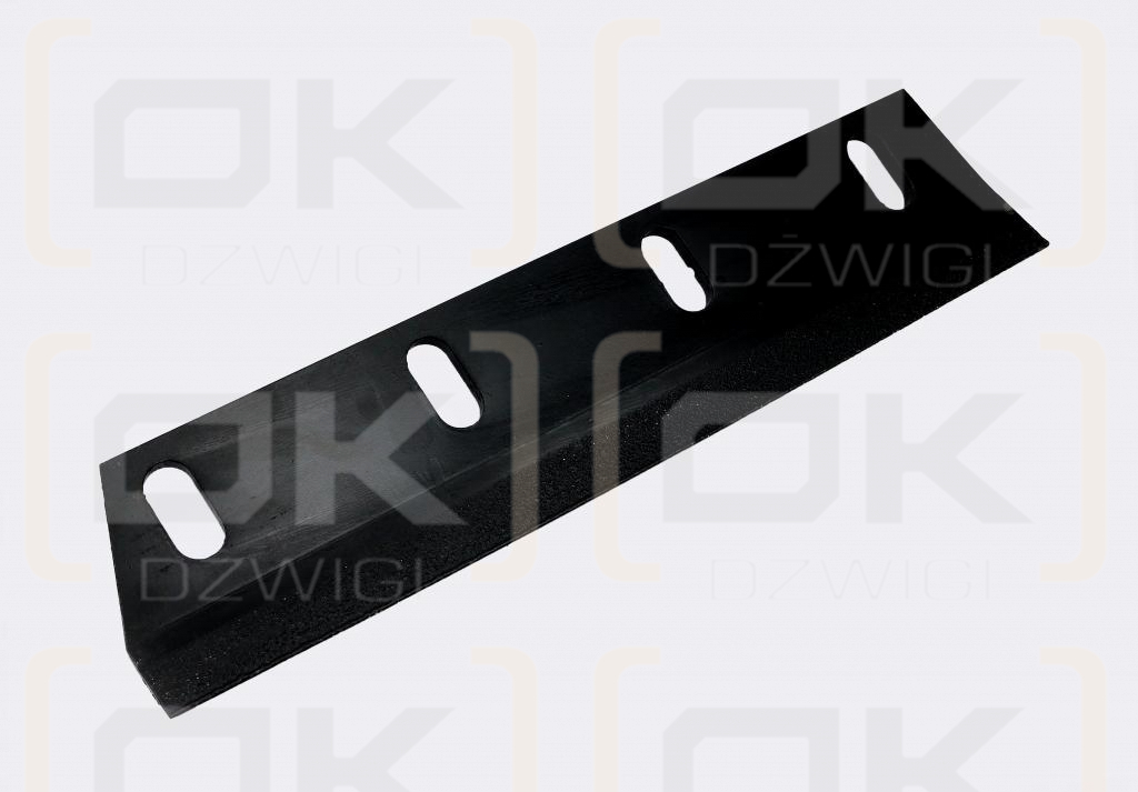 Nóż sieczkarni napawany prawy do trawy 380x90x8.5R otwory 4x35mm zastosowanie Claas Jaguar 9846710 WARYŃSKI
