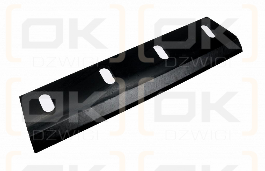 Nóż sieczkarni napawany prawy do trawy 380x90x8.5R otwory 4x35mm zastosowanie Claas Jaguar 9846710 WARYŃSKI