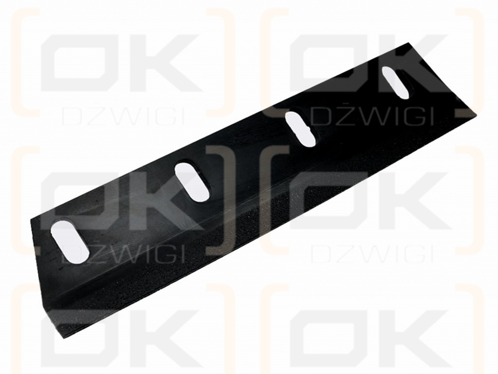 Nóż sieczkarni napawany prawy do trawy 380x90x8.5R otwory 4x35mm zastosowanie Claas Jaguar 9846710 WARYŃSKI