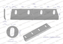Nóż sieczkarni napawany prawy do trawy 380x90x8.5R otwory 4x35mm zastosowanie Claas Jaguar 9846710 WARYŃSKI