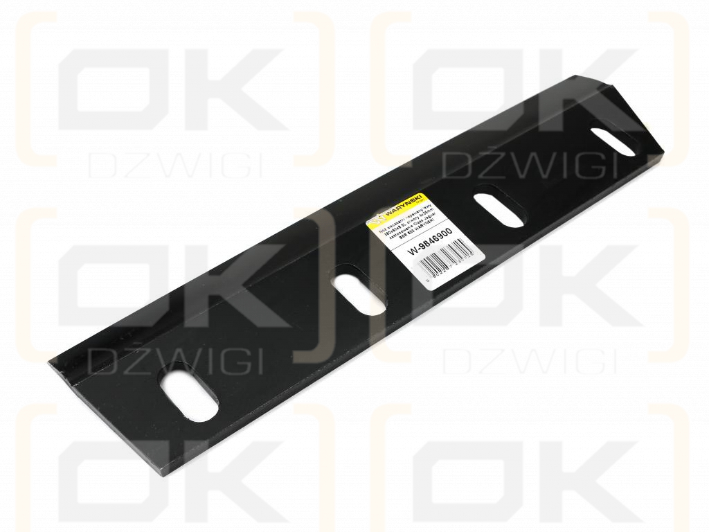 Nóż sieczkarni napawany lewy 380x90x8.5L otwory 4x35mm zastosowanie Claas Jaguar SER 800 WARYŃSKI