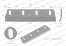 Nóż sieczkarni napawany lewy 380x90x8.5L otwory 4x35mm zastosowanie Claas Jaguar SER 800 WARYŃSKI