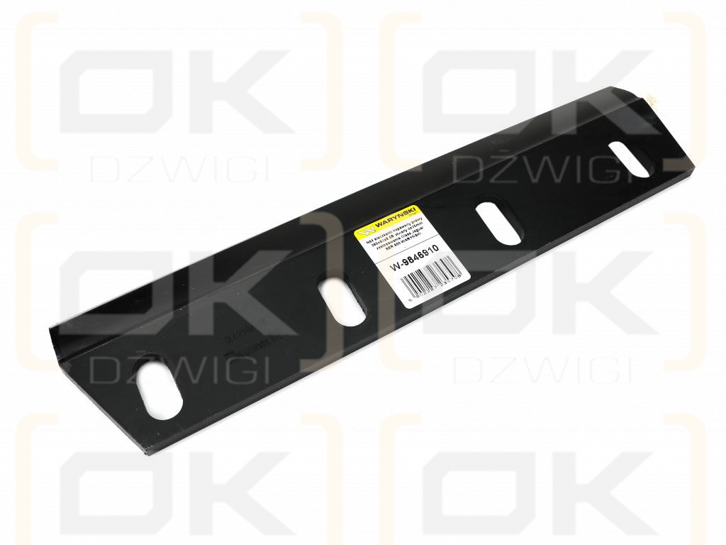 Nóż sieczkarni napawany prawy 380x90x8.5R otwory 4x35mm zastosowanie Claas Jaguar SER 800 WARYŃSKI