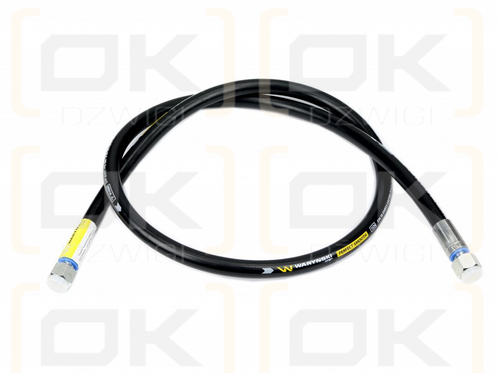 Przewód hydrauliczny gładki z uszczelnieniem - gwint M18x1.5 proste L-1500mm DN10-1SN 336-632-030-413 Ładowacz ND5-032(AA-10-1500. P11P11) 18MPa Waryński