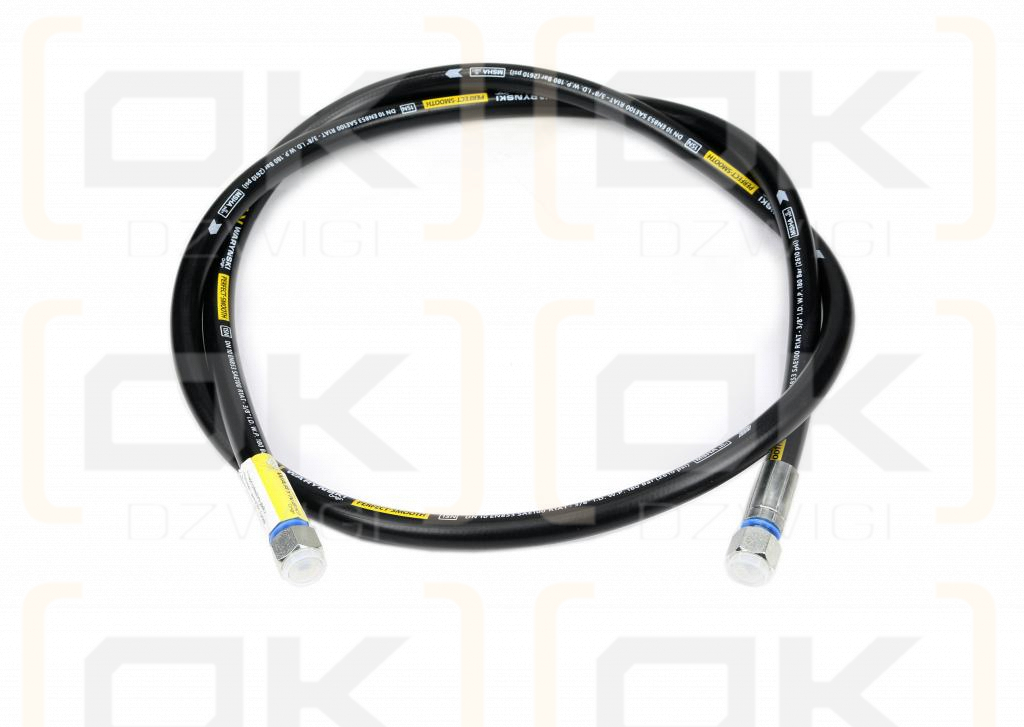 Przewód hydrauliczny gładki z uszczelnieniem - gwint M18x1.5 proste L-2000mm DN10-1SN 336-632-030-428 Ładowacz ND5-032 (AA-10-2000; P11P11) 18MPa Waryński