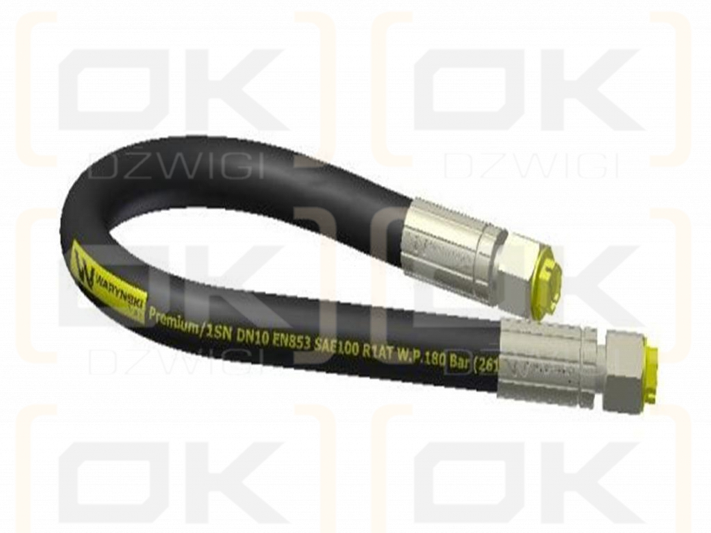 Przewód hydrauliczny 180 bar gwint M18x1.5 proste L-2200mm DN10-1SN (AA-10-2200; P11P11) 18MPa Waryński