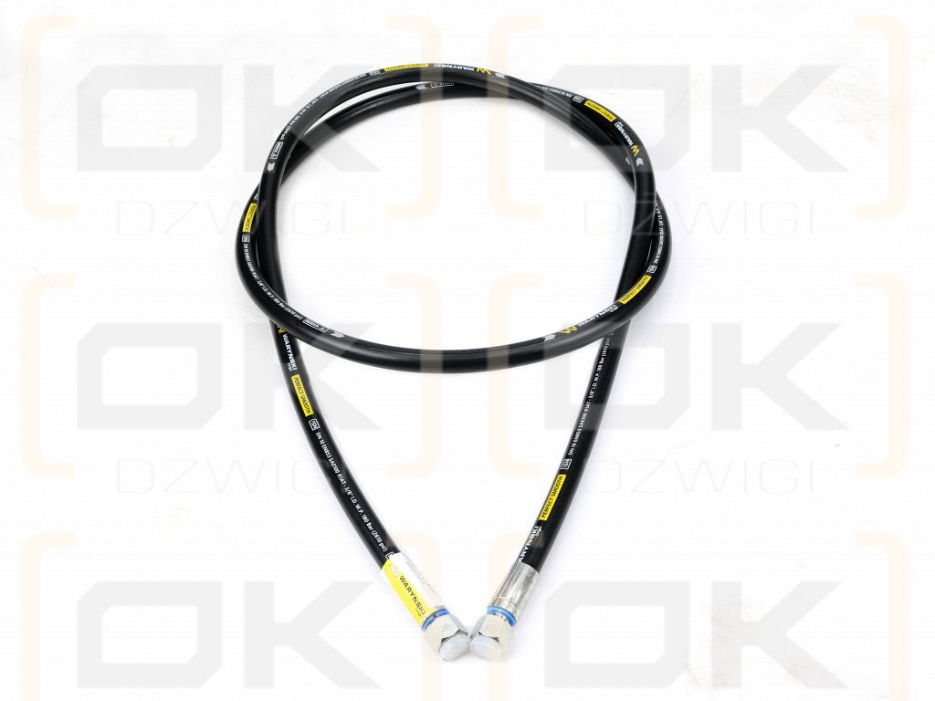 Przewód hydrauliczny gładki z uszczelnieniem - gwint M18x1.5 proste L-2500mm DN10-1SN 1206/18/000 Pług B-200 (AA-10-2500; P11P11) 18MPa Waryński
