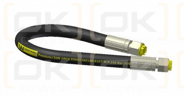 Przewód hydrauliczny 330 bar gwint M18x1.5 proste L-2500mm DN10-2SN 1206/18/000 Pług B-200 (AA-10-2500; P11P11) 33MPa Waryński