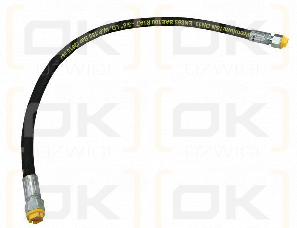 Przewód hydrauliczny gwint M18x1,5 proste L-740mm DN10-1SN (AA-740/M18X1.5/18MPA; P11P11) 18MPa Waryński