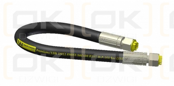 Przewód hydrauliczny gwint M22x1.5 proste L-1250mm DN12-1SN 336-632-552-126 , 7214/07-099/2 UNHZ 750 Cyklop (AA-13-1250; P11P11) 16MPa Waryński