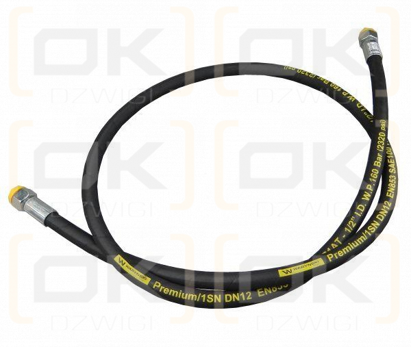 Przewód hydrauliczny gwint M22x1.5 proste L-2000mm DN12-1SN 336-631-105-522 , 7214/07-151/2 UNHZ Cyklop (AA-13-2000; P11P11) 16MPa Waryński