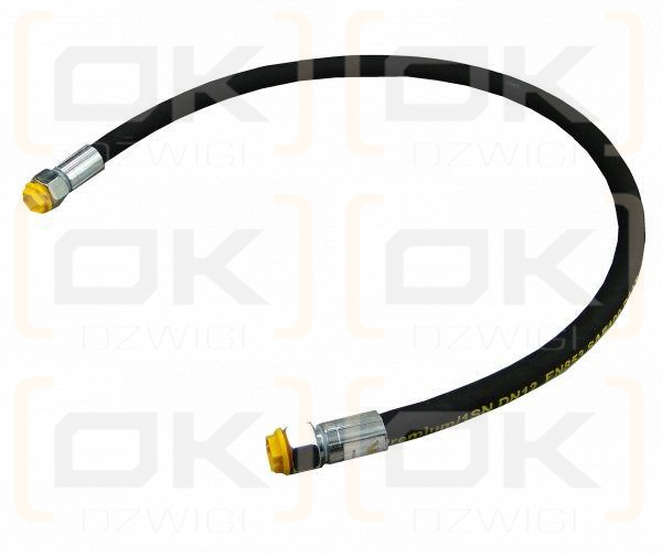 Przewód hydrauliczny 160 bar gwint M22x1.5 prosta płasko/prosta płasko L-2000mm DN12-1SN 16.0MPa Waryński