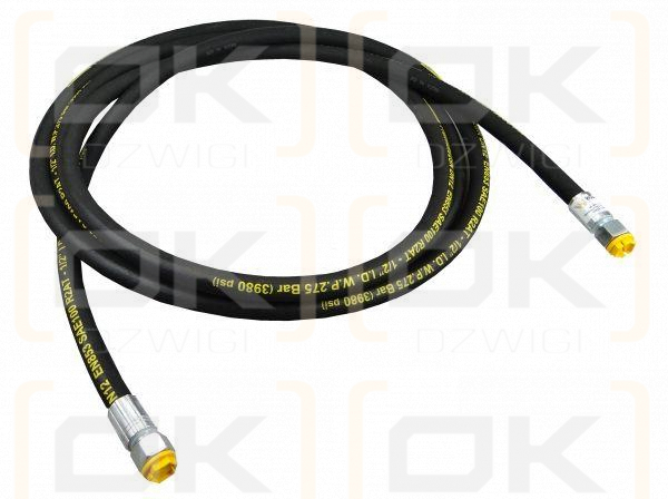 Przewód hydrauliczny 275bar gwint M22x1.5 proste L-5300mm DN12-2SN  (AA-13-5300; P11P11) Waryński