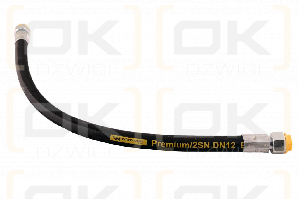 Przewód hydrauliczny 275 bar gwint M22x1.5 proste L-630mm DN12-2SN (AA-13-630; P11P11) 27.5MPa Waryński