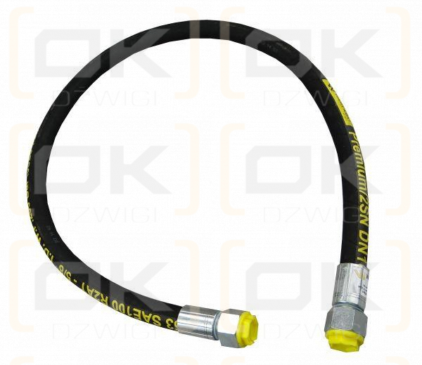 Przewód hydrauliczny 250 bar gwint M27x2 proste L-1250mm DN16-2SN (AA-1250/M27X2/25MPA; P11P11)  Waryński