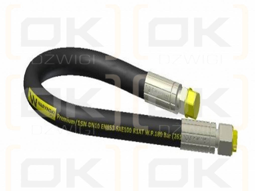 Przewód hydrauliczny 180 bar gwint M18x1.5 proste L-1000mm DN10-1SN (AB-10-1000; P11P21) 18MPa Waryński