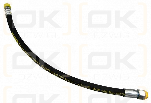 Przewód hydrauliczny gwint M22x1.5 proste L-630mm DN12-1SN (AB-13-630; P11P21) 16MPa Waryński