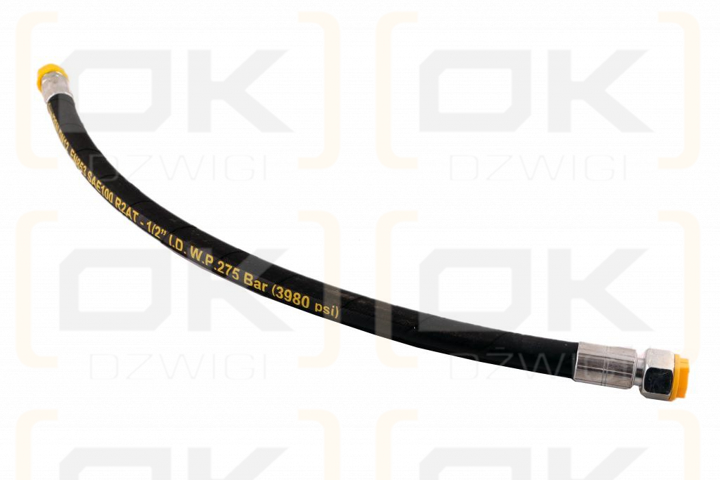 Przewód hydrauliczny 275 bar gwint M22x1.5 proste L-630mm DN12-2SN (AB-13-630; P11P21)  27.5MPa Waryński