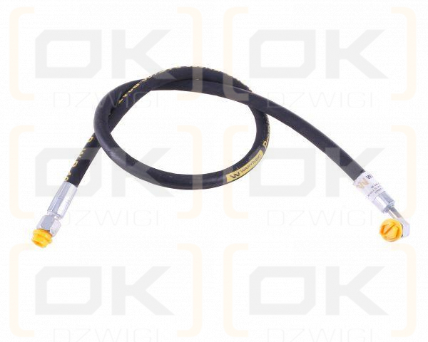 Przewód hydrauliczny 400 bar gwint M14x1.5 prosta/90 stopni (kolanko) L-1000mm DN06-2SN (AK-06-1000; P11P12) 40.0 Mpa Waryński