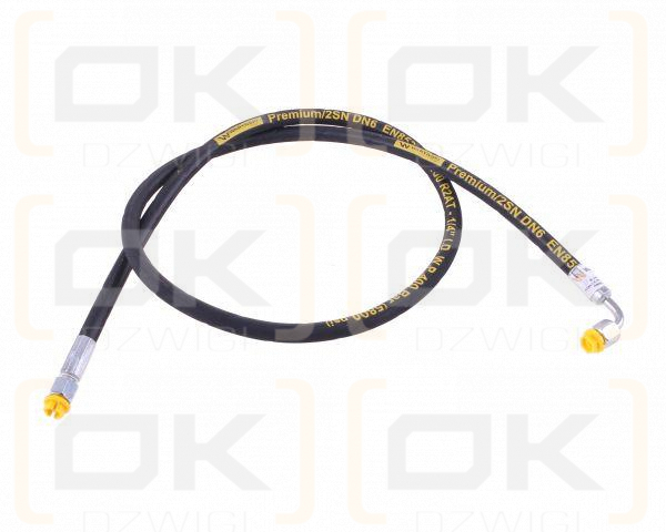 Przewód hydrauliczny 400 bar gwint M14x1.5 prosta/90 stopni (kolanko) L-1500mm DN06-2SN (AK-06-1000; P11P12) 40.0 Mpa Waryński
