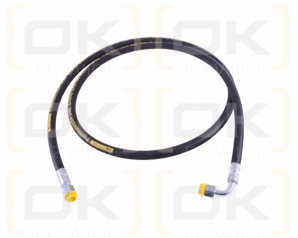 Przewód hydrauliczny 350 bar gwint M16x1.5 prosta/90 stopni (kolanko) L-2000mm DN08-2SN (AK-08-2000; P11P12) 35.0 MPa Waryński