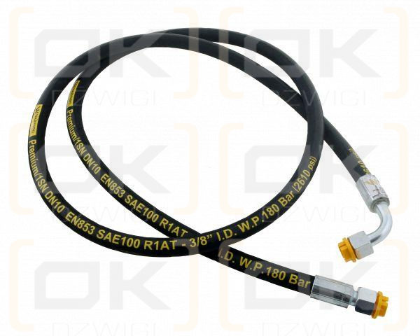 Przewód hydrauliczny gwint M18x1.5 prosta/90 stopni (kolanko) L-2000mm DN10-1SN (AK-10-2000; P11P12) 18.0MPa Waryński