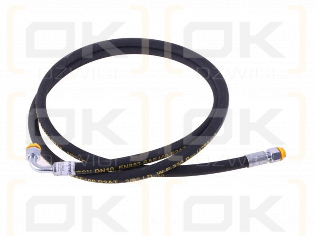 Przewód hydrauliczny 330 bar gwint M18x1.5 prosta/90 stopni L-500mm DN10-2SN (AK-10-500; P11P12) 33.0MPa Waryński