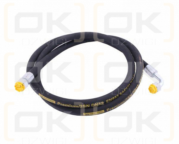 Przewód hydrauliczny 275 bar gwint M22x1.5 prosta/90 stopni L-1000mm DN12-12SN (AK-13-1000; P11P12) 27.5MPa Waryński