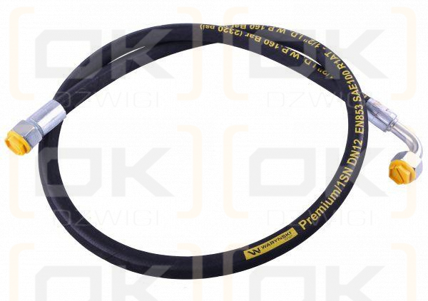 Przewód hydrauliczny gwint M22x1.5 prosta/90 stopni (kolanko) L-1500mm DN12-1SN (AK-13-1500; P11P12) 16.0MPa Waryński