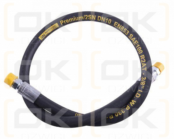 Przewód hydrauliczny 330 bar gwint M18x1.5 proste GZ L-1000mm DN10-2SN (BB-10-1000; P21P21) 33.0MPa Waryński