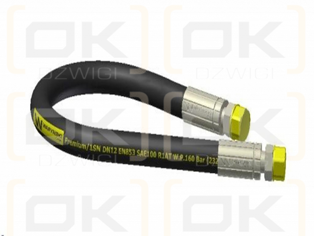 Przewód hydrauliczny 275 bar gwint M22x1.5 proste L-500mm DN12-2SN 7214/07-089/0 Cyklop (BB-13-500;P21P21) 27.5MPa Waryński