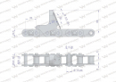 Łańcuch obrywacza kolb kukurydzy CA627-76Ps 8 płytek zastosowanie New Holland 84977231 Waryński