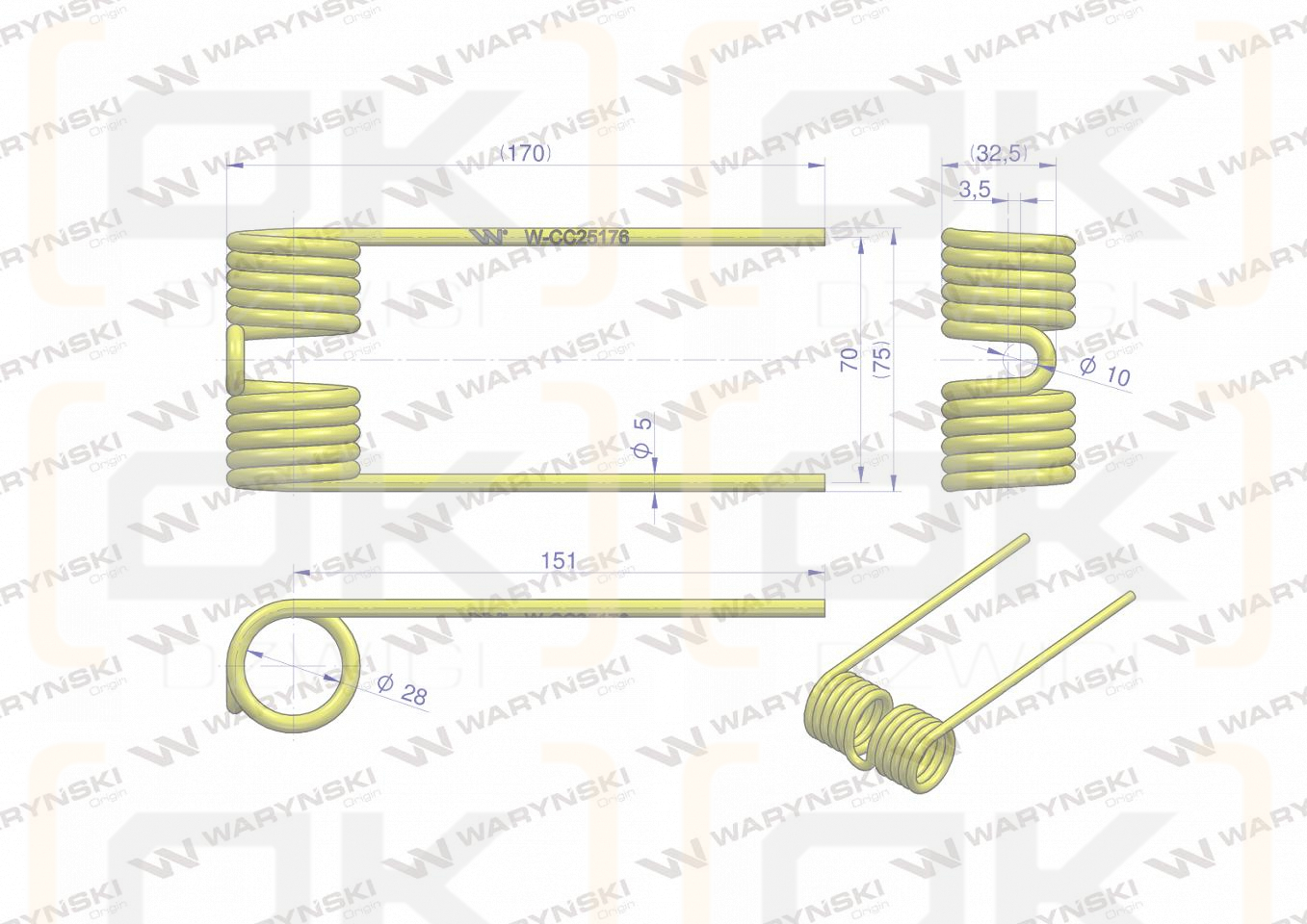 Palec podbieracza zastosowanie John Deere CC25176 Waryński