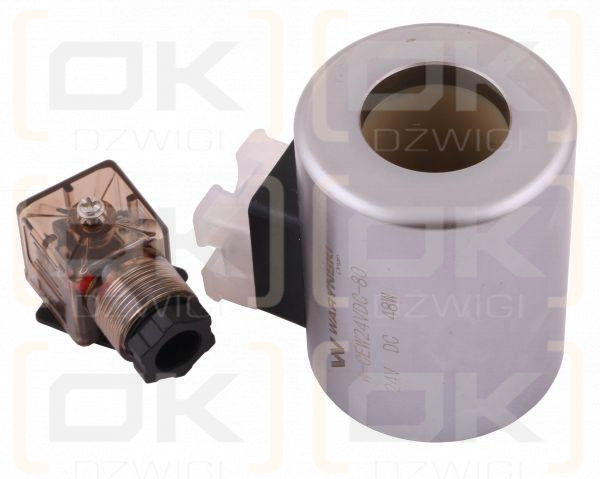 Cewka dzielnika elektrozaworu W-E12DVS6/2-80L. W-E12DVS3/2-80L  24V DC 48W Waryński