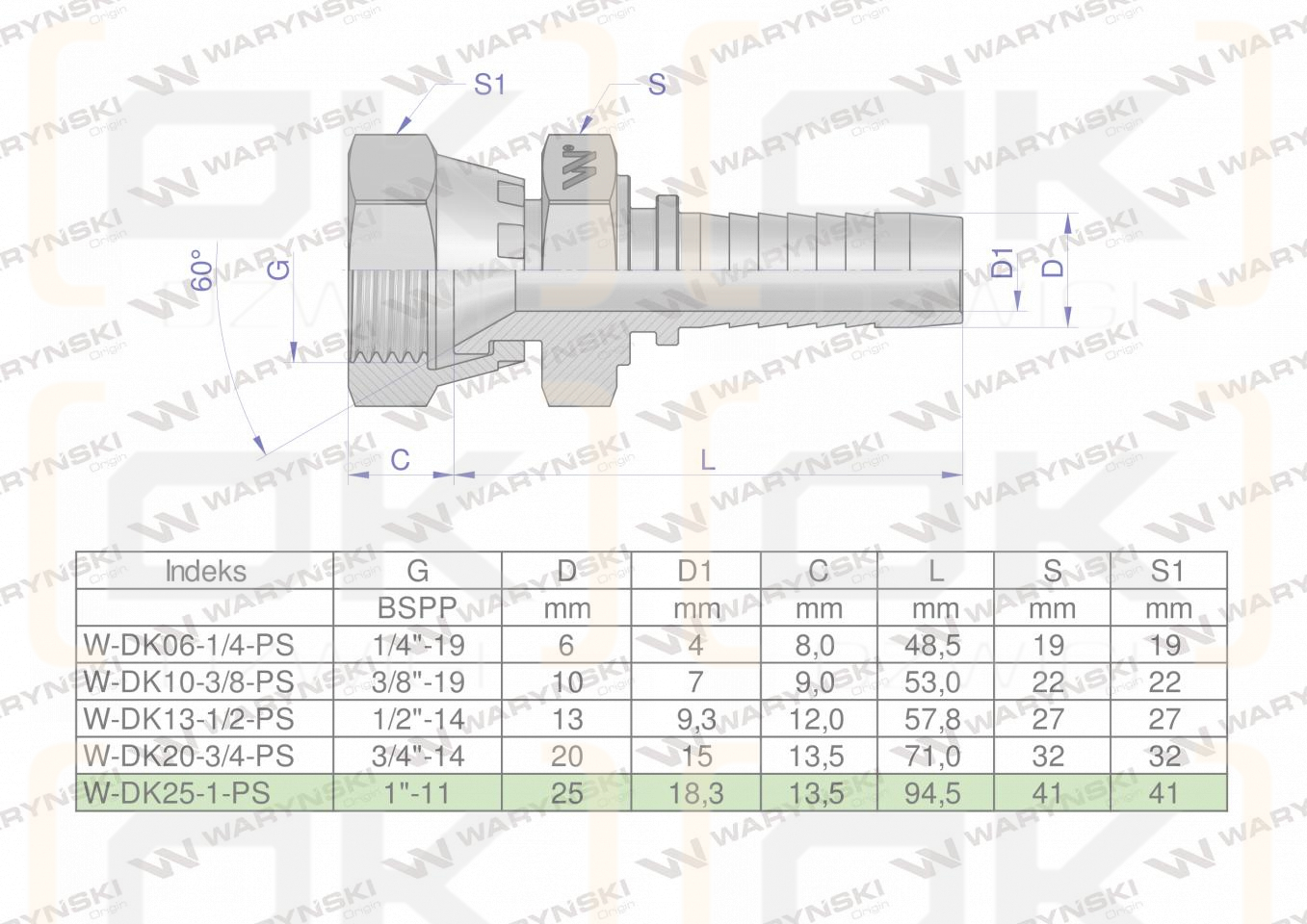 Zakucie hydrauliczne DK DN25 1
