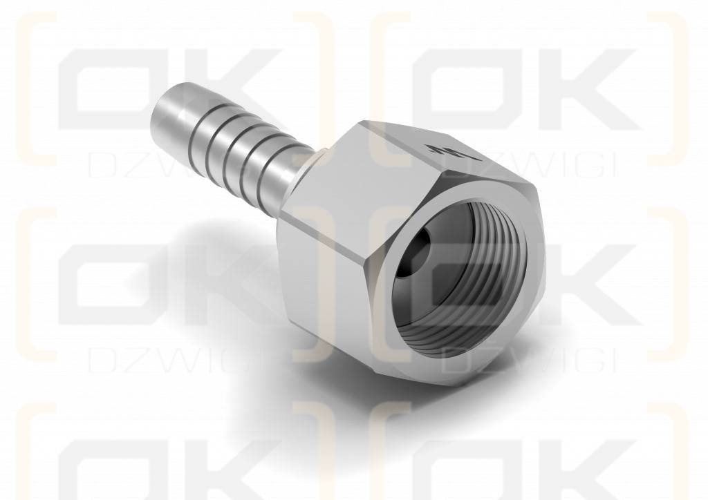 Zakucie hydrauliczne DKL DN13 M22x1.5 uszczelnienie czołowe/płaskie PREMIUM Waryński ( sprzedawane po 20 )