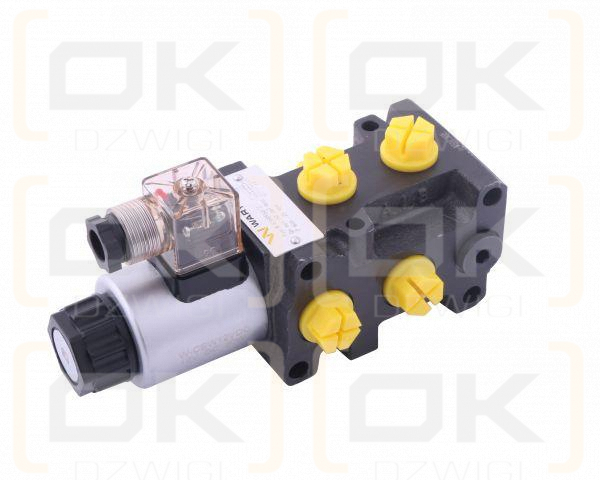 Dzielnik, zawór, elektrozawór kierunkowy elektromagnetyczny kontroli W-E38DVS6/2 (DVS6/50 L/MIN) G3/8