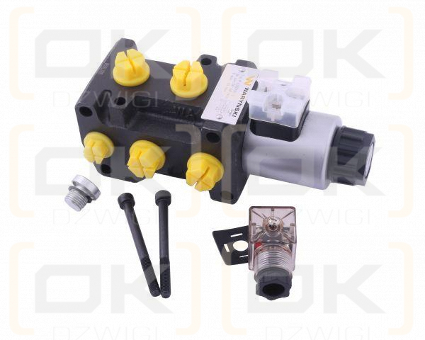 Dzielnik, zawór, elektrozawór kierunkowy elektromagnetyczny kontroli W-E38DVS6/2 (DVS6/50 L/MIN) G3/8