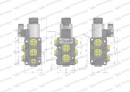 Dzielnik, zawór, elektrozawór kierunkowy elektromagnetyczny kontroli W-E38DVS6/2 (DVS6/50 L/MIN) G3/8