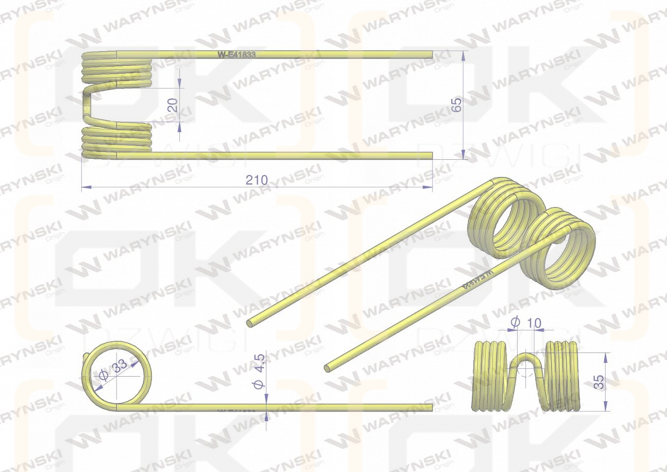 Palec podbieracza zastosowanie John Deere E41833 Waryński