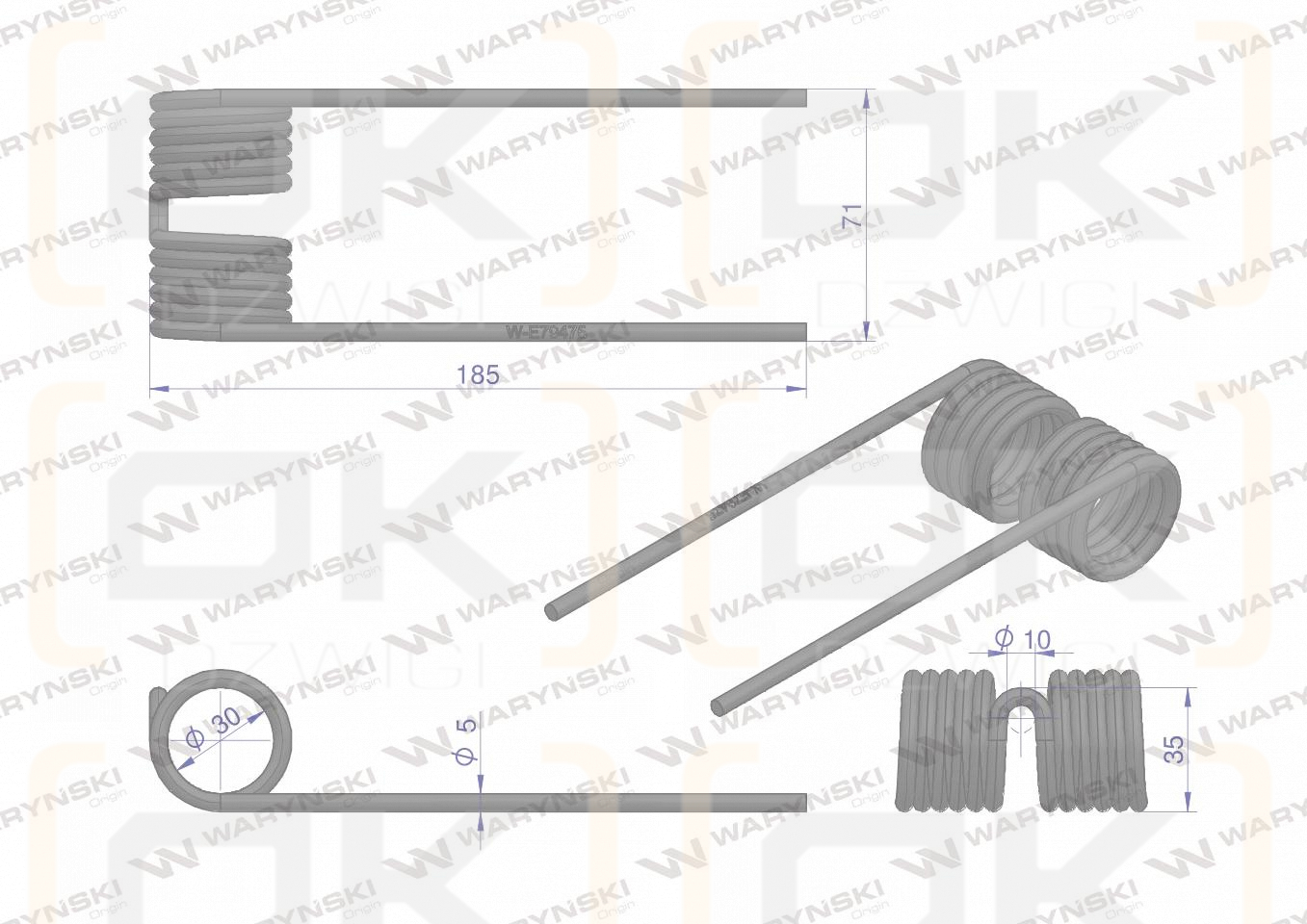 Palec podbieracza zastosowanie John Deere E79475 Waryński