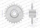 Chain wheel, hardened steel Z-24 3/4" fi-30, Spreader, Waryński